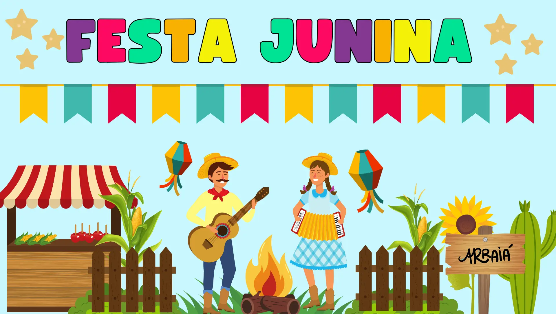 decoração festa junina DIY grátis