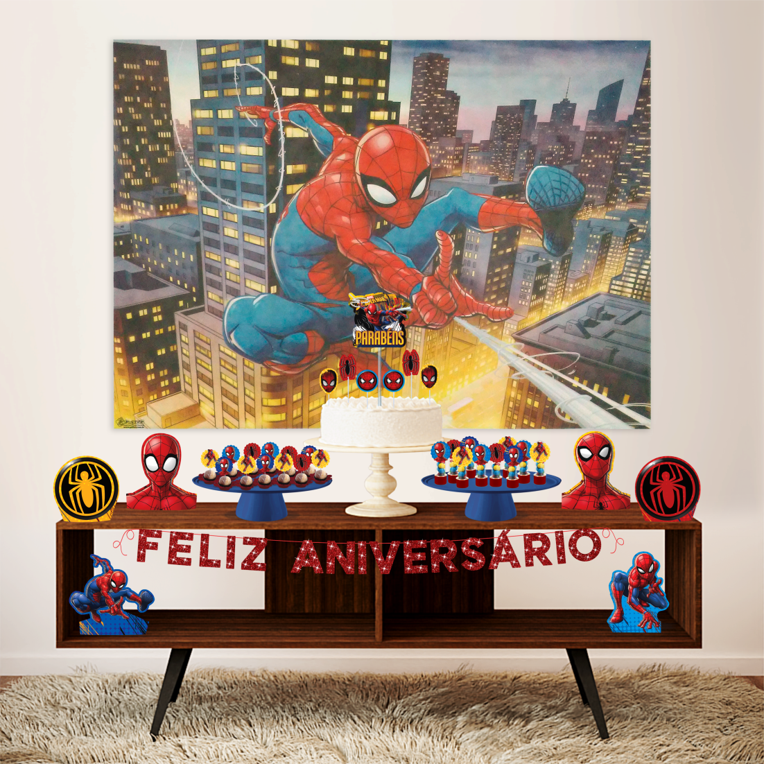 decoração aniversário homem aranha fácil
