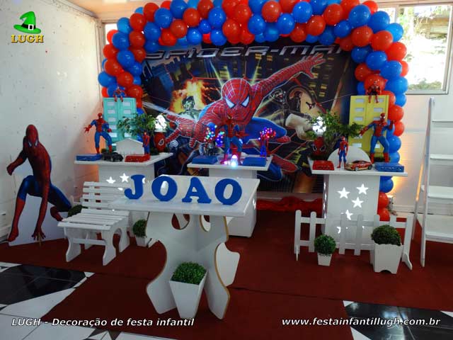 painel homem aranha papel crepom