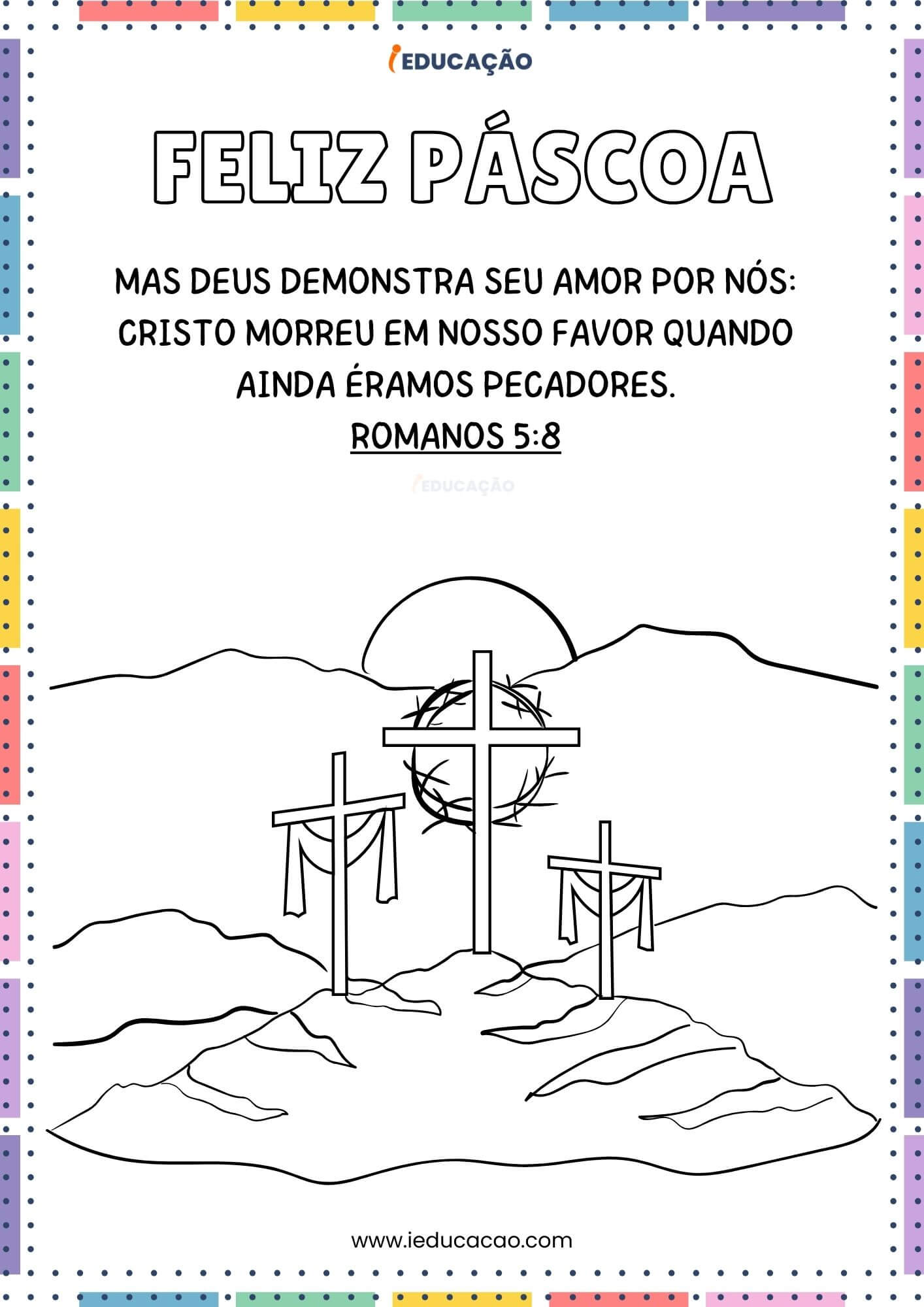 desenho da cruz páscoa