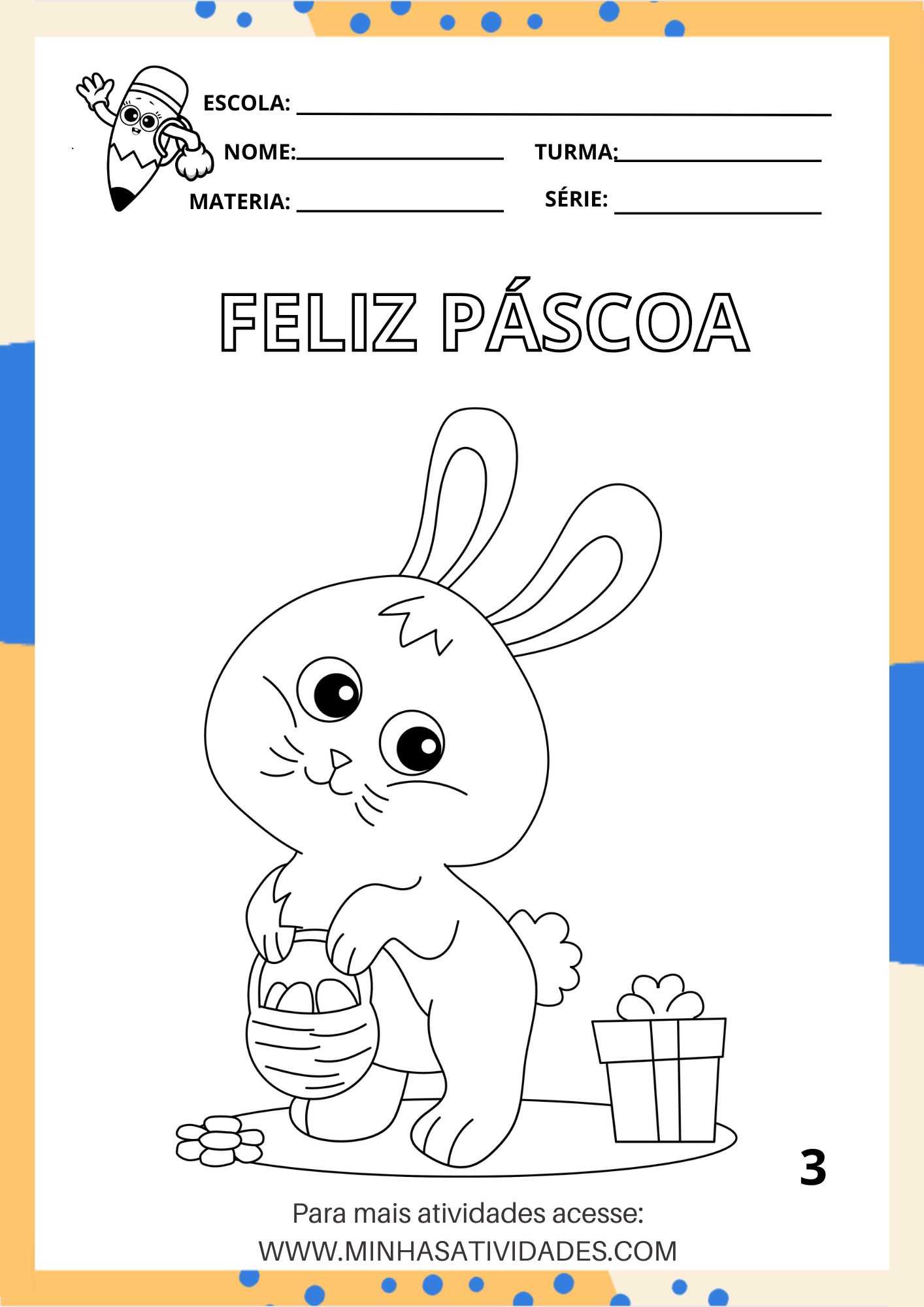 páscoa para colorir detalhado
