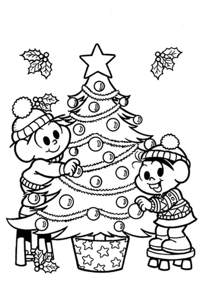 árvore de natal para pintar