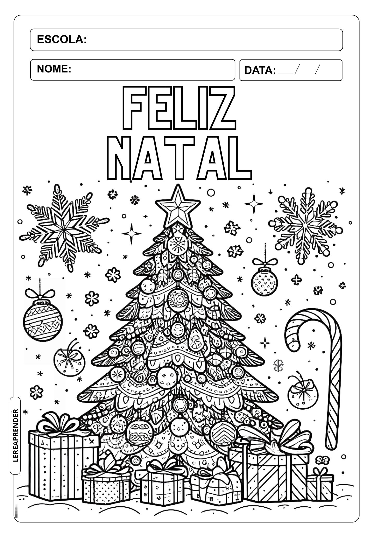 desenhos natalinos para colorir