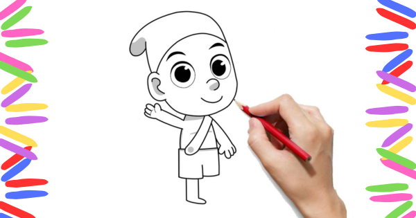como desenhar o saci pererê passo a passo