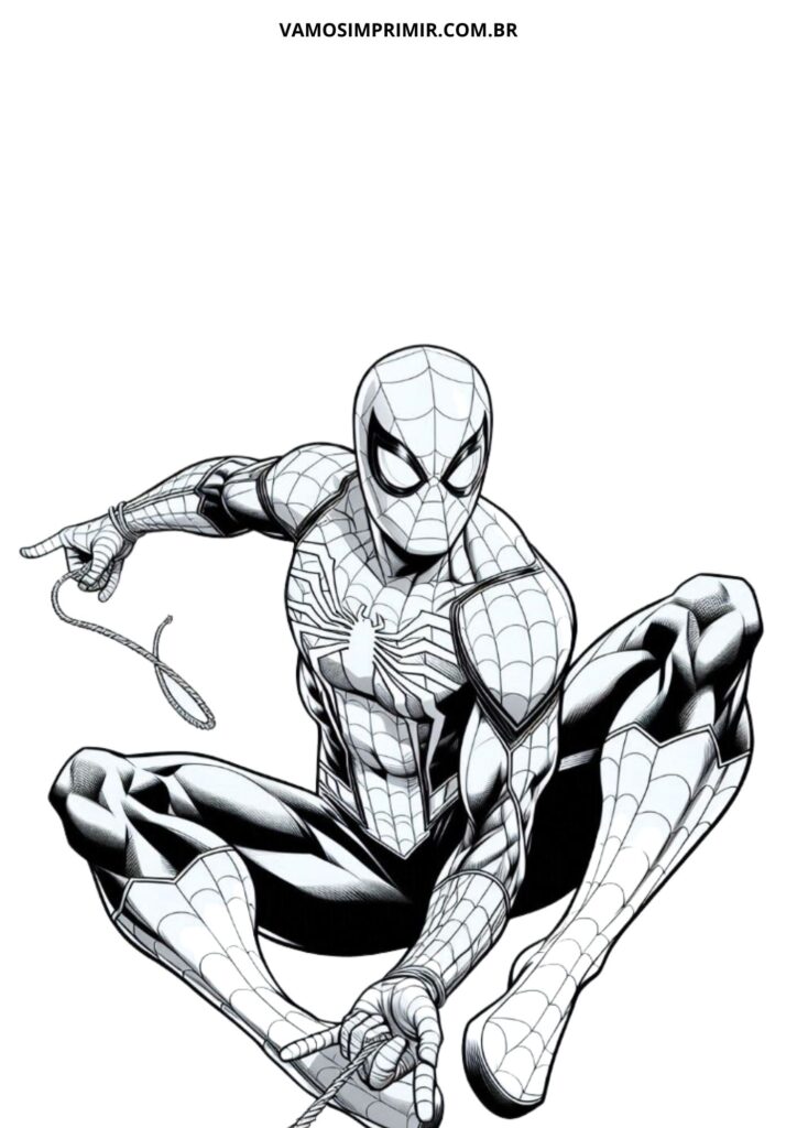 desenhos animados do homem aranha para imprimir