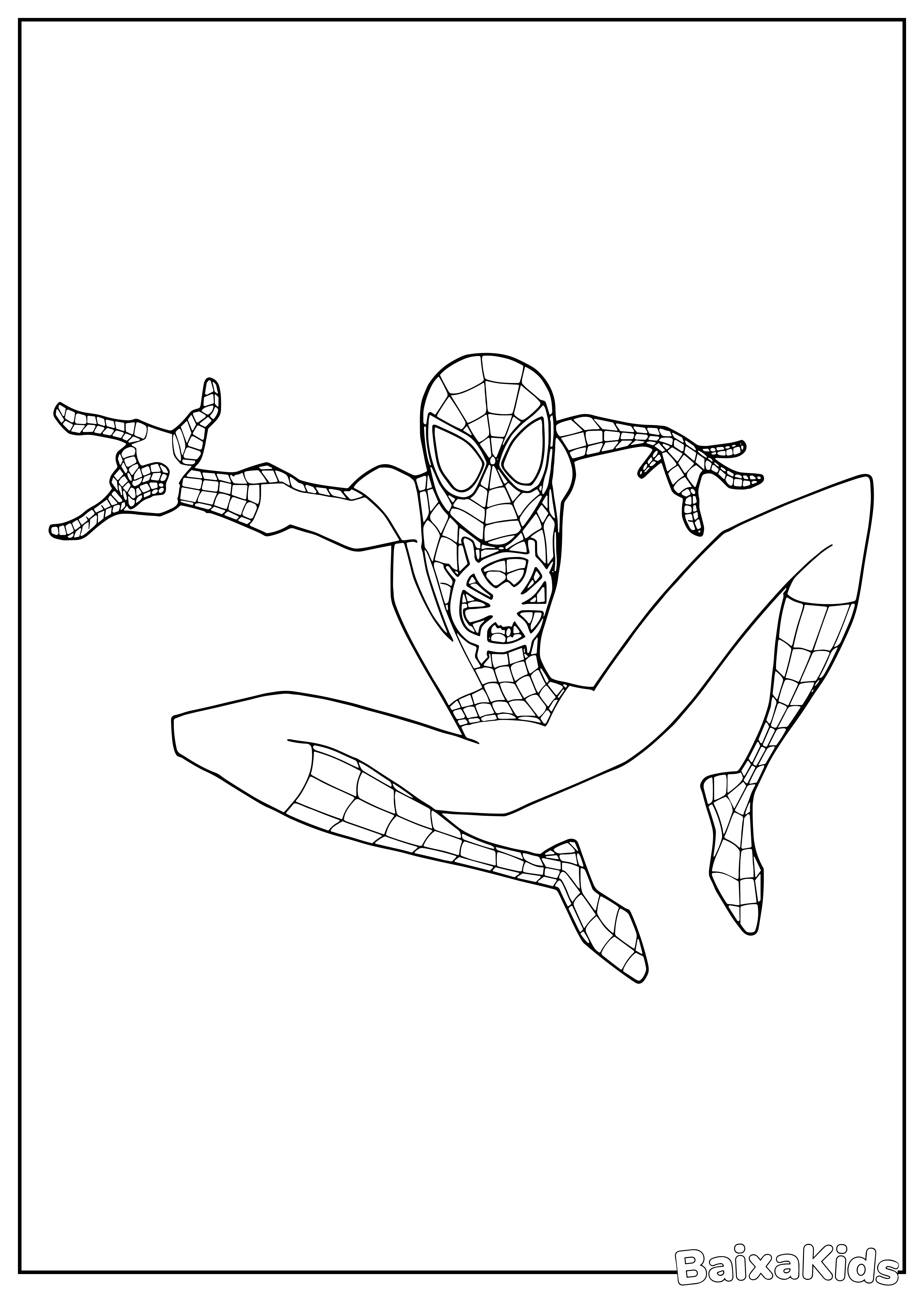 desenho homem aranha para pintar