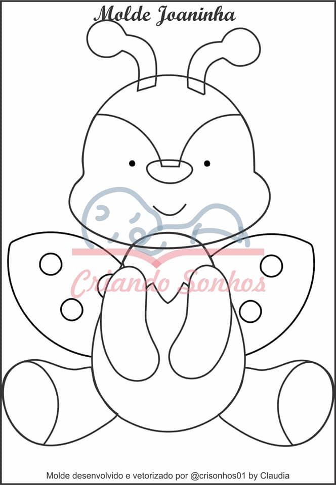 desenho de joaninha para colorir