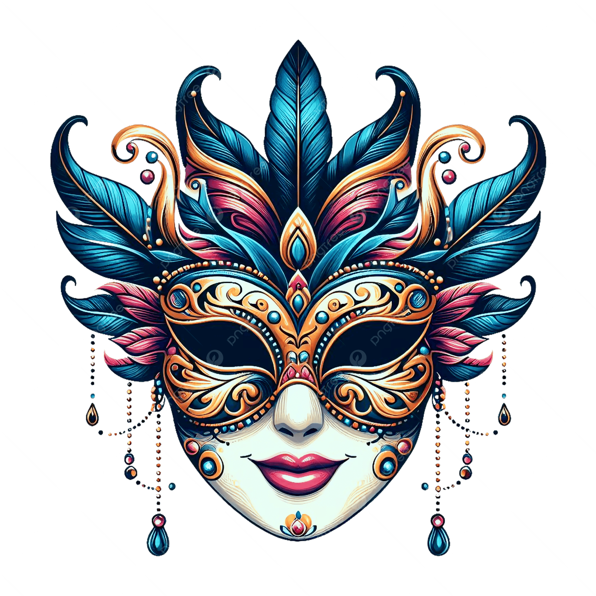 desenhar máscara veneziana carnaval