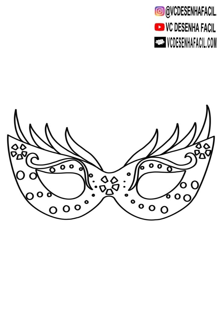 técnicas de desenho máscara carnaval