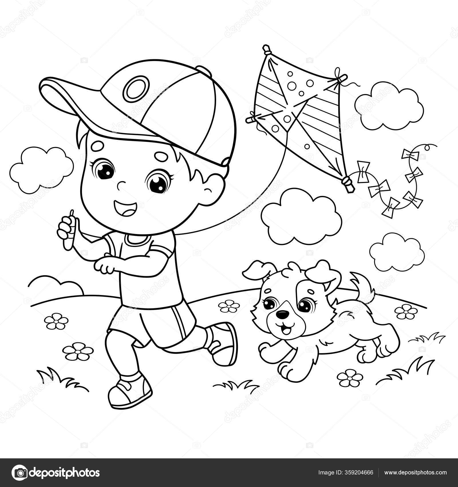 desenhos para pintar de menino