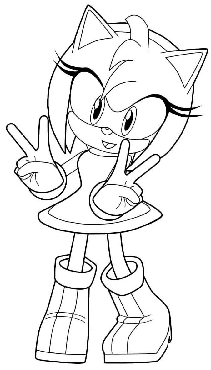 desenho sonic clássico para colorir