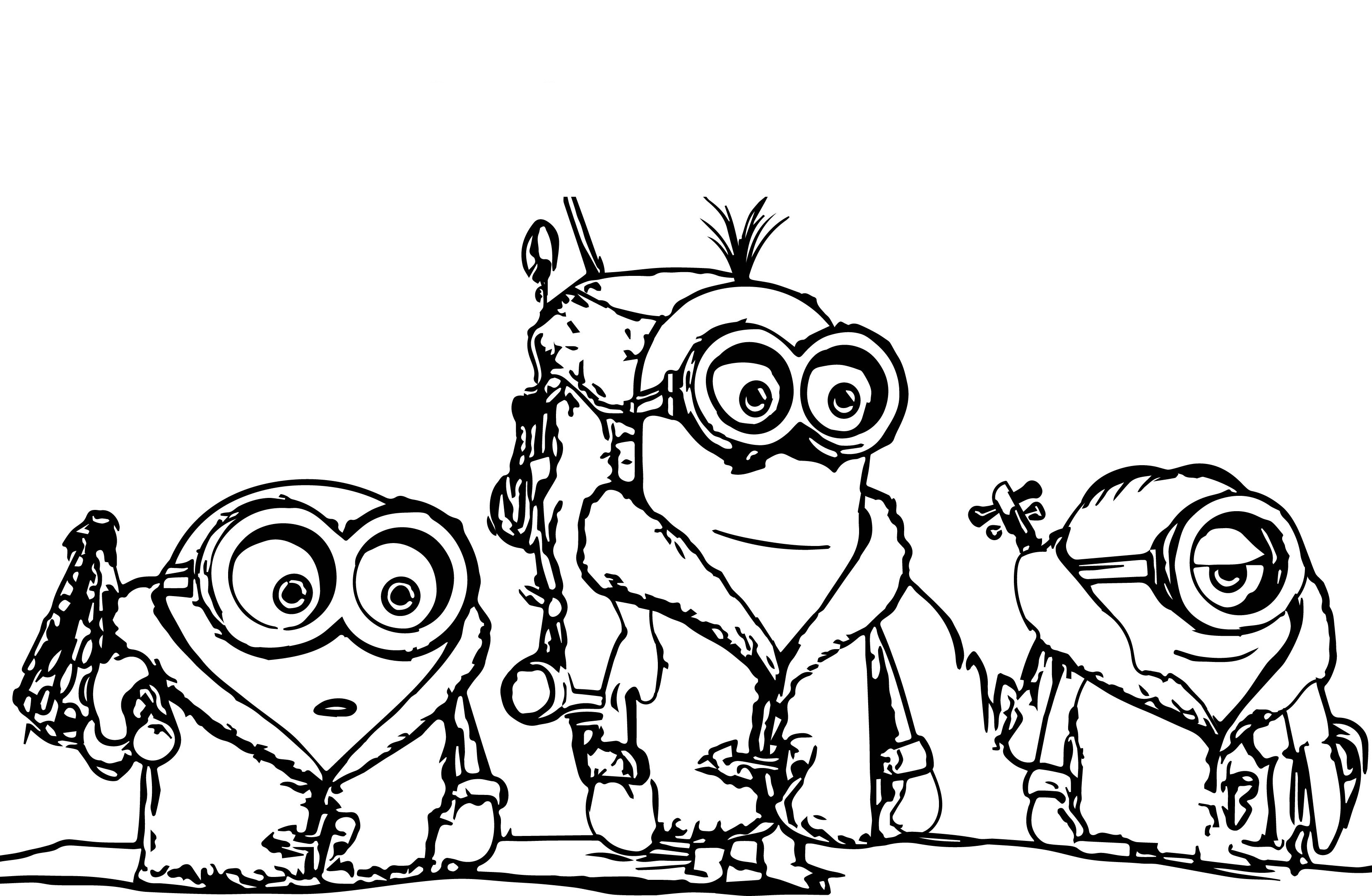 desenho do kevin do minions para colorir grande