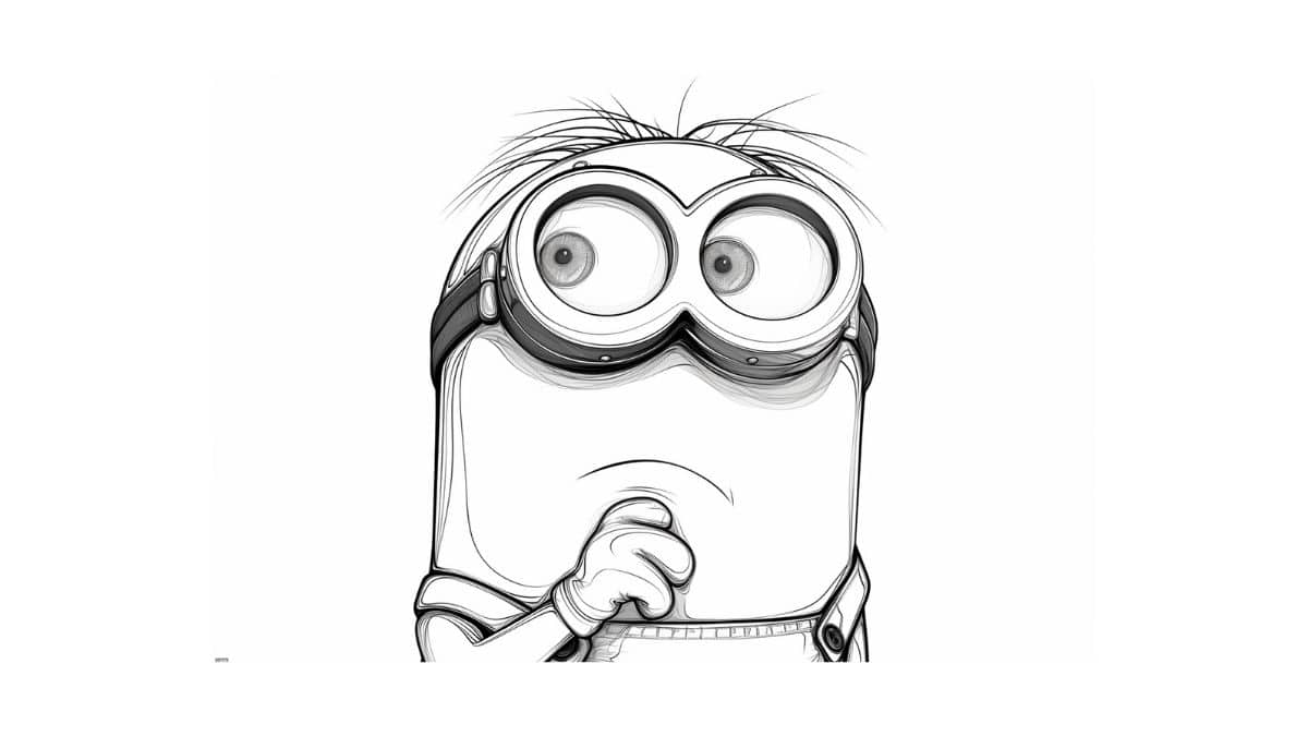 minions em grupo para colorir A4