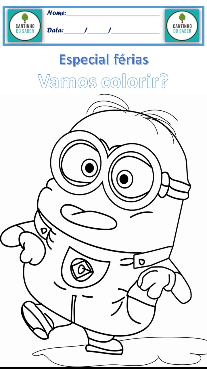 desenho do stuart do minions para colorir grande