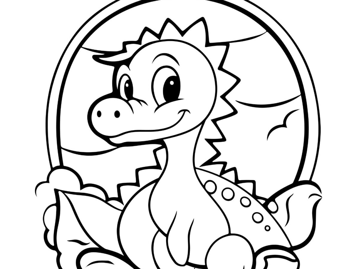 desenhos de dinossauros fáceis para crianças