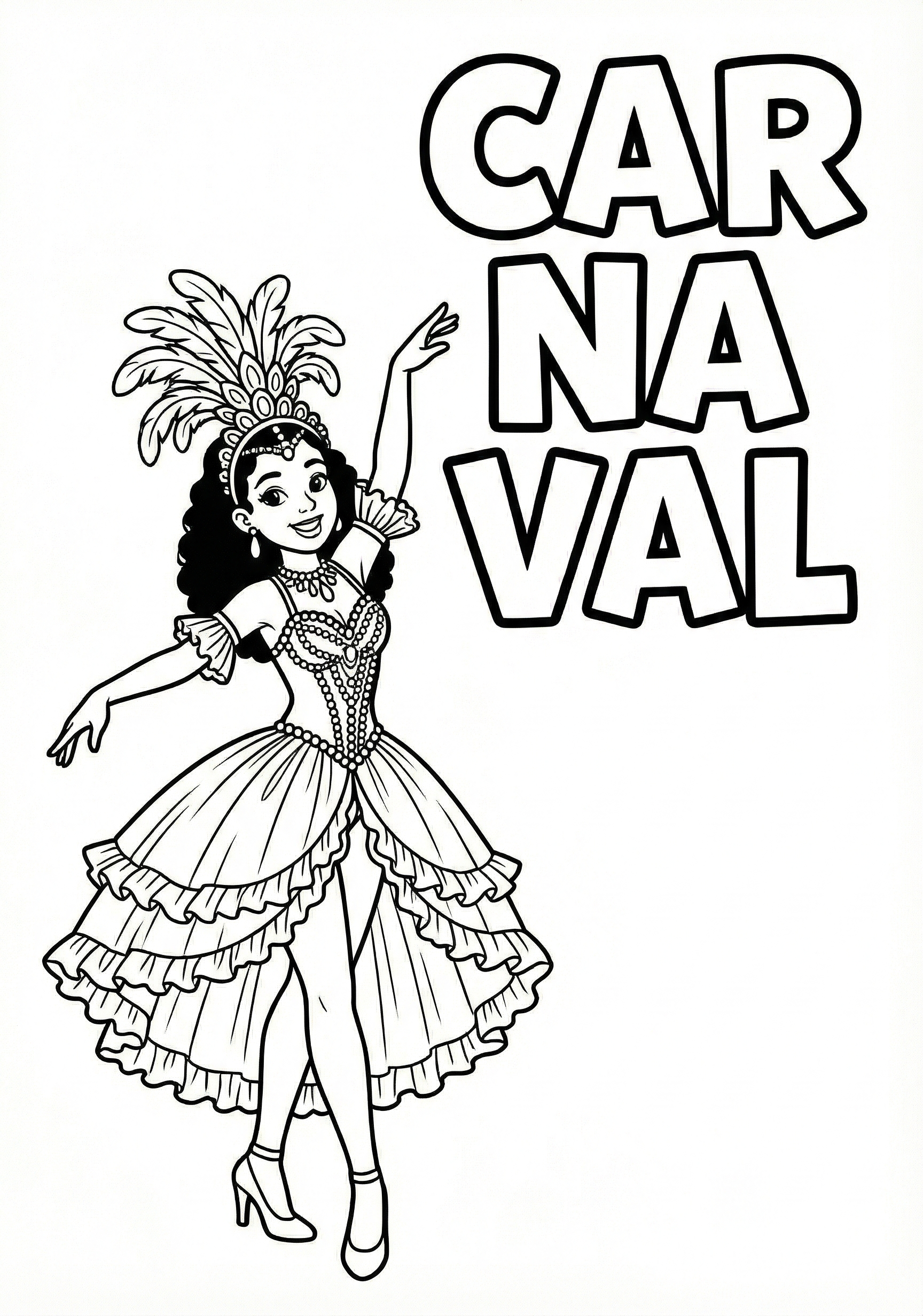 como desenhar fantasia de carnaval