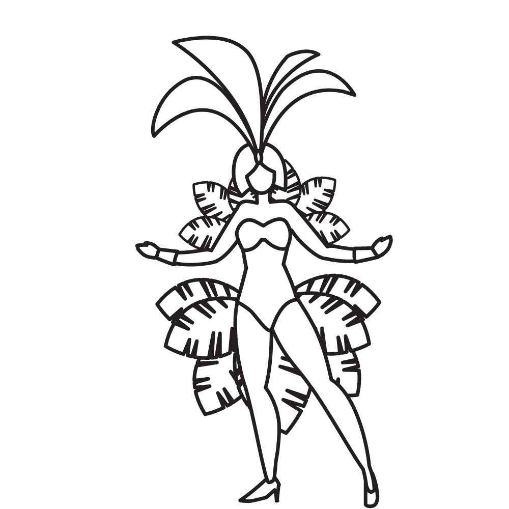 personagens do carnaval para desenhar