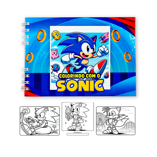 livro de colorir Sonic