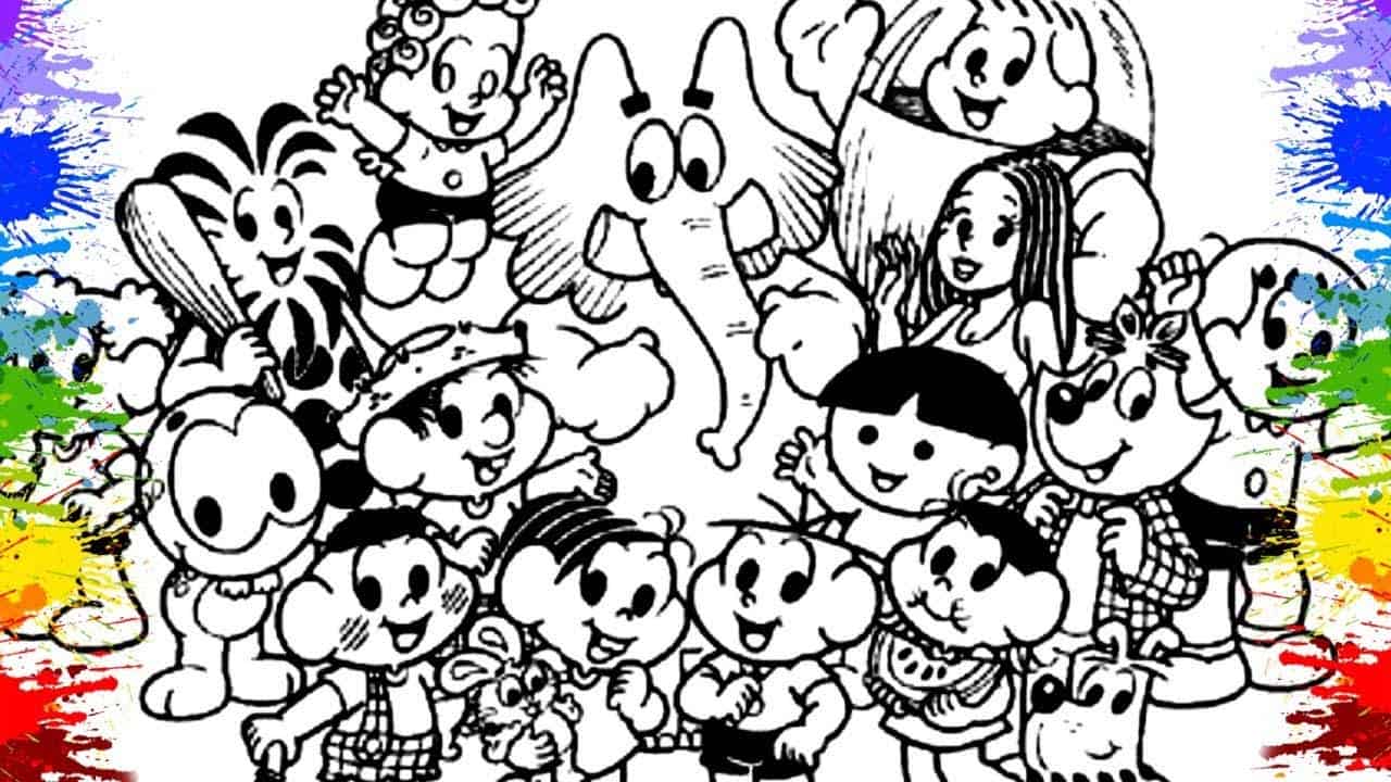 chico bento para colorir