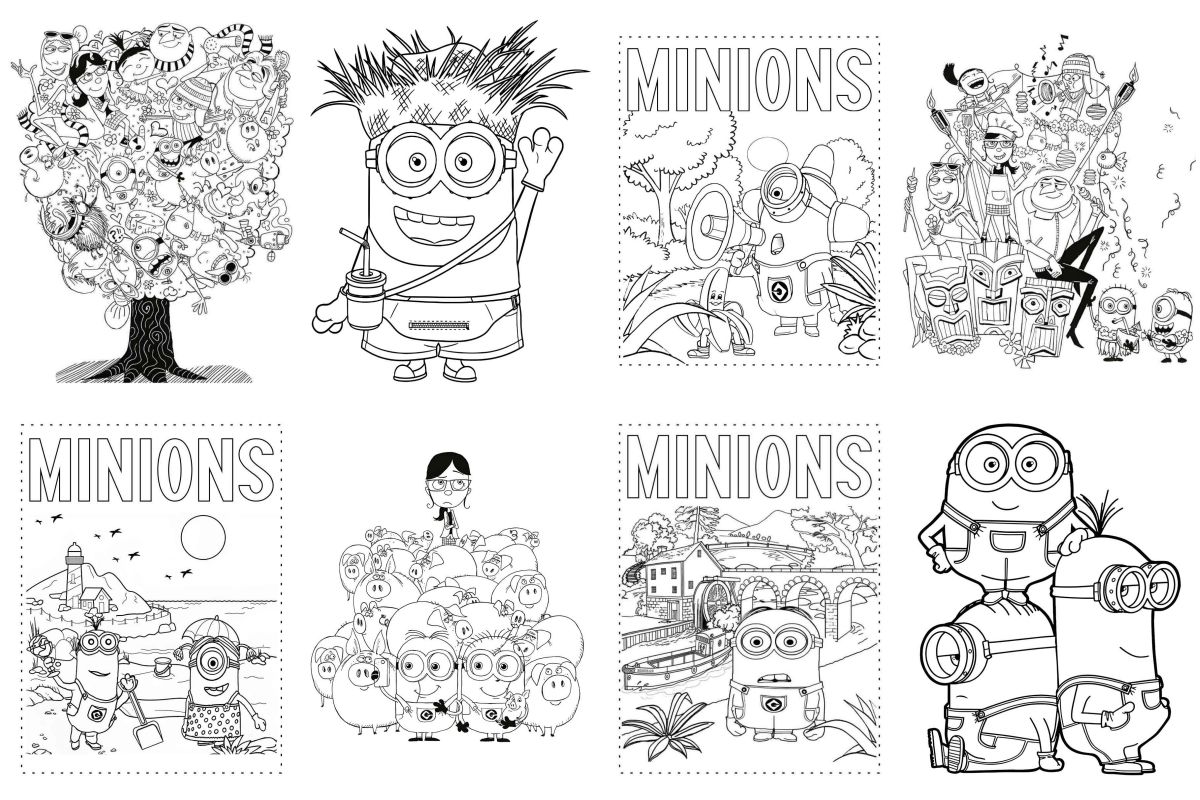 moldes minions para imprimir
