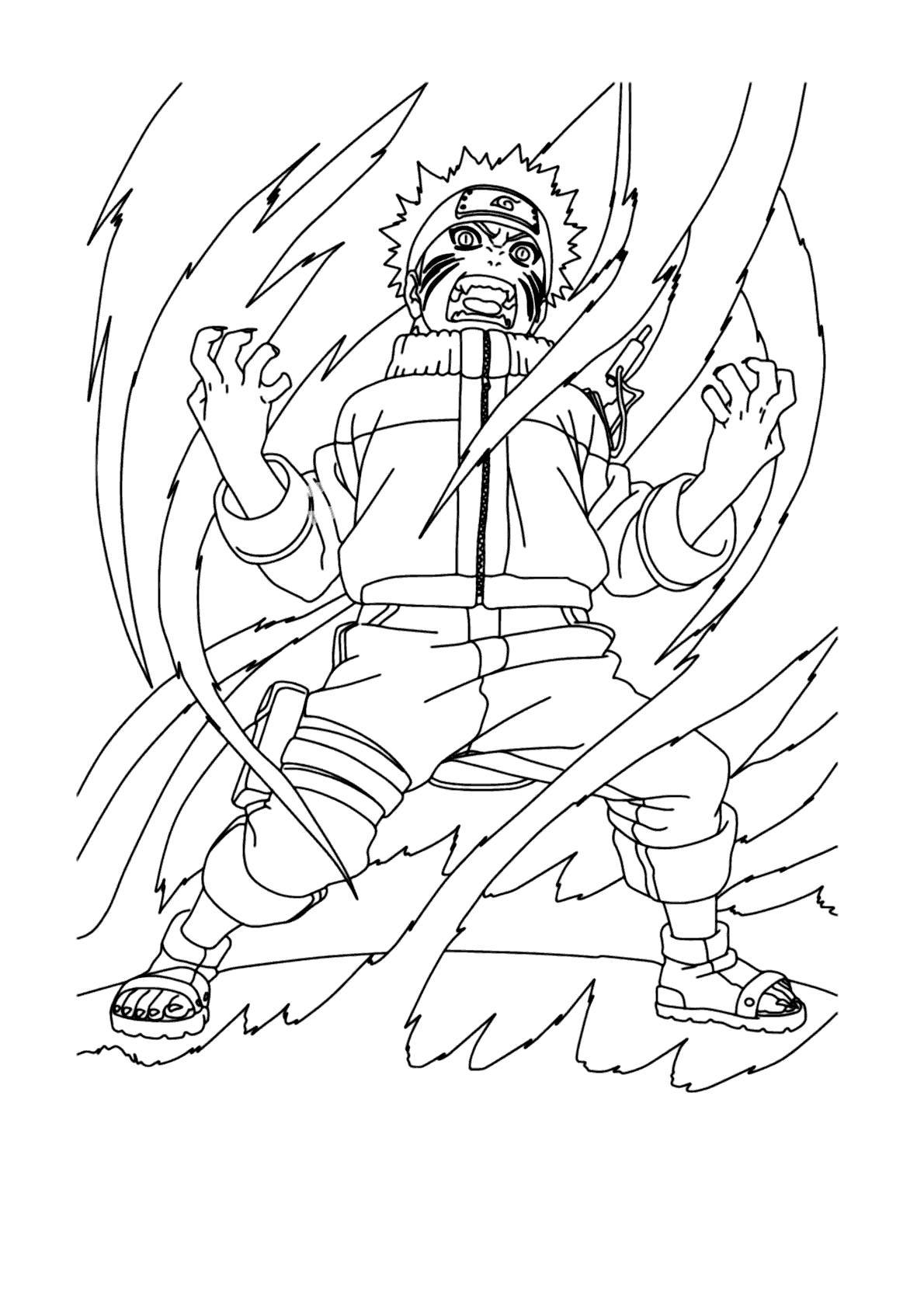 sasuke para colorir