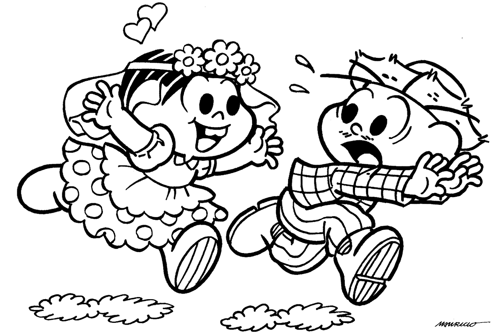 desenhos infantis para colorir turma da mônica
