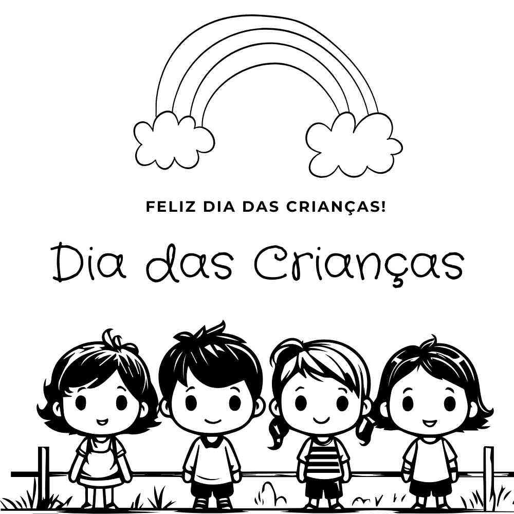 desenhos para colorir dia das crianças pdf