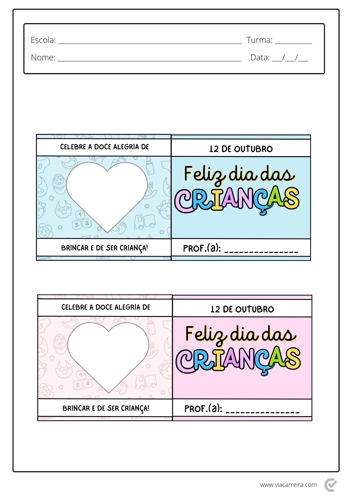 moldes dia das crianças para imprimir
