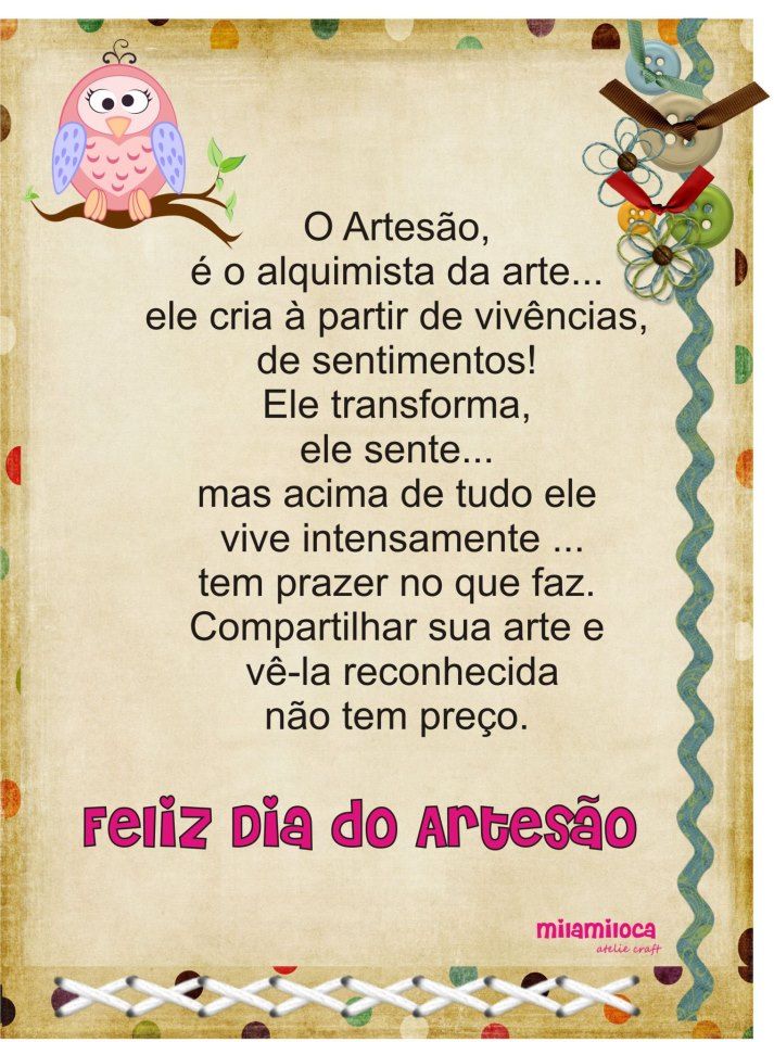 frases dia do artesão