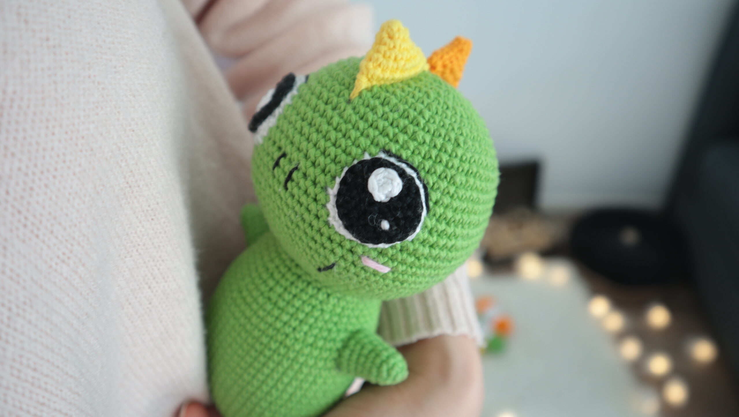 dinossauro amigurumi tamanho