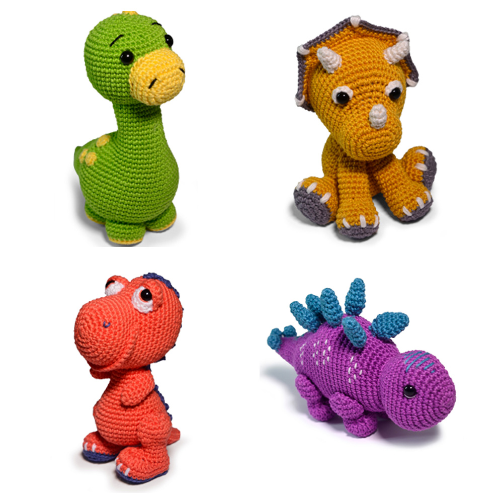 receita de dinossauro de crochê