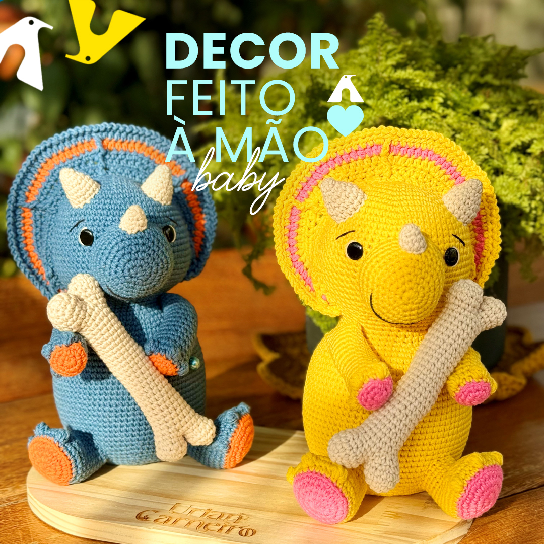 como fazer amigurumi dinossauro