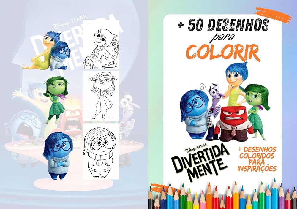 alegria tristeza raiva medo nojinho para colorir