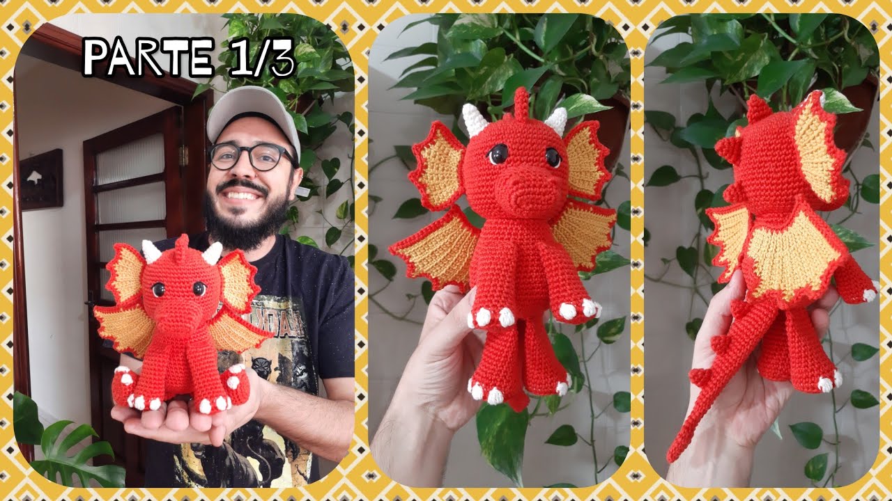 amigurumi dragão passo a passo