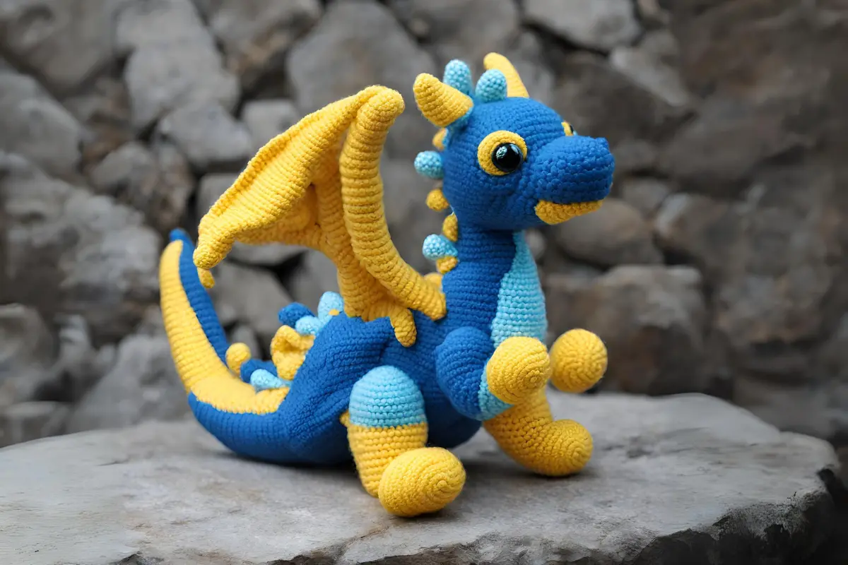 receita de dragão de crochê
