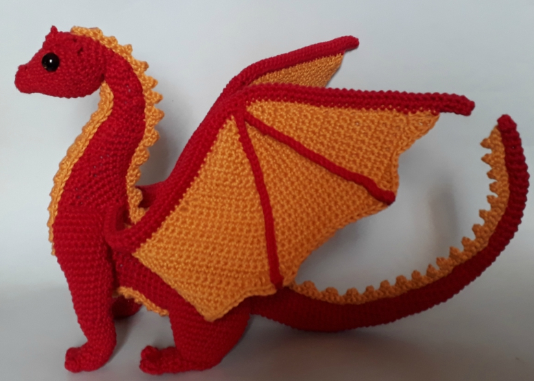 tutorial dragão amigurumi