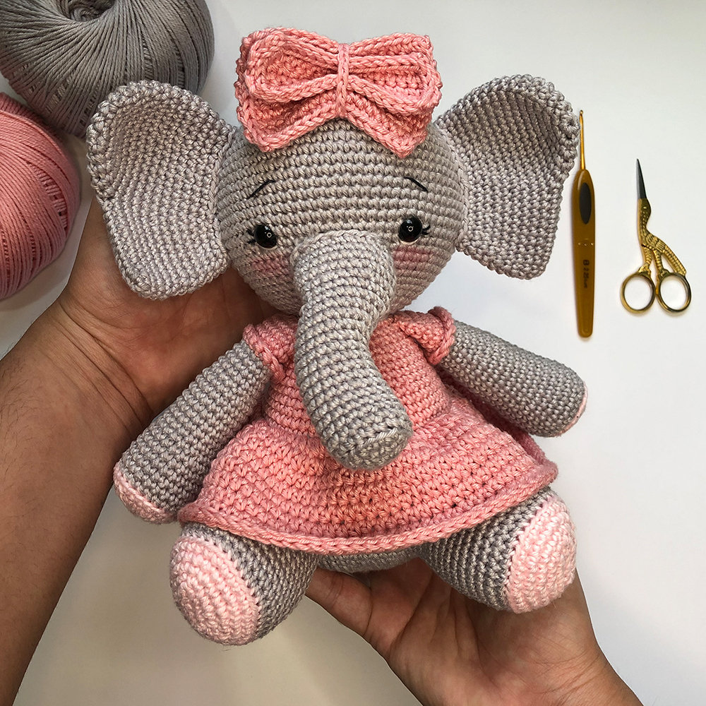 amigurumi elefante 20cm