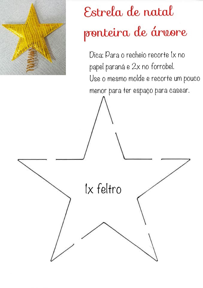 molde estrela cadente