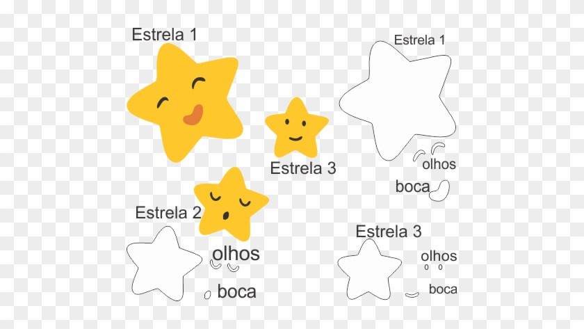 molde estrela pequena