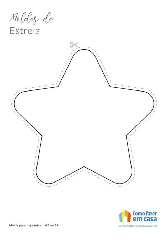 estrela de papel para recortar