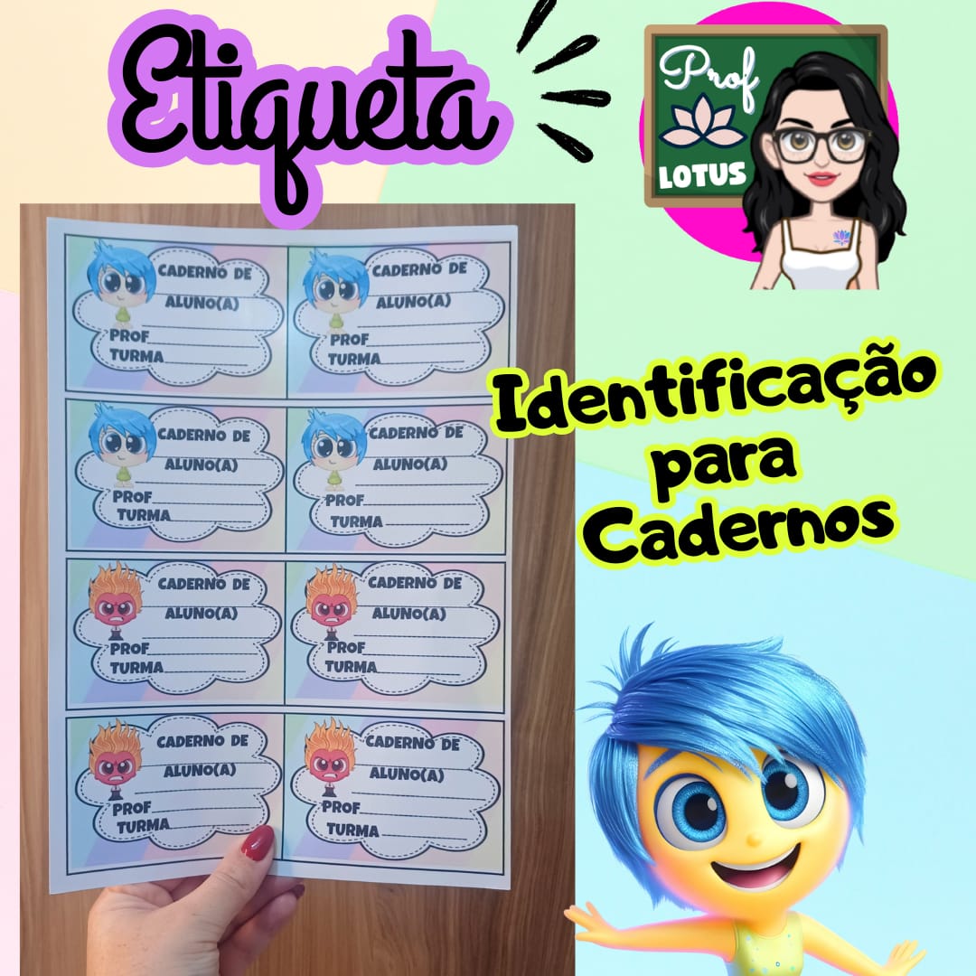 etiqueta para livros e cadernos