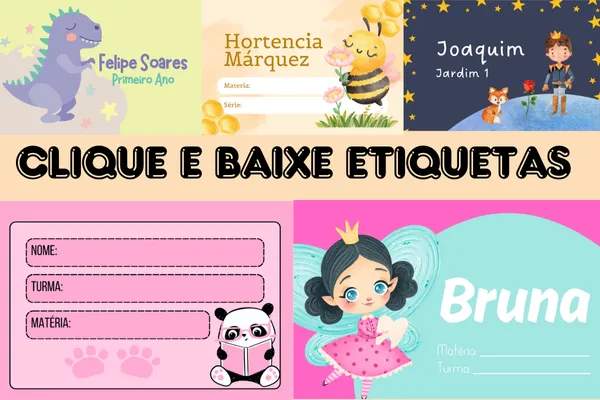 etiqueta escolar digital menina