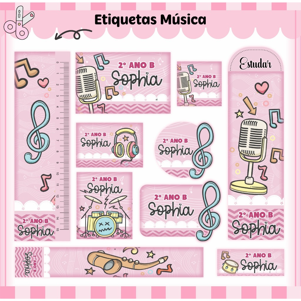 onde imprimir etiqueta escolar menina