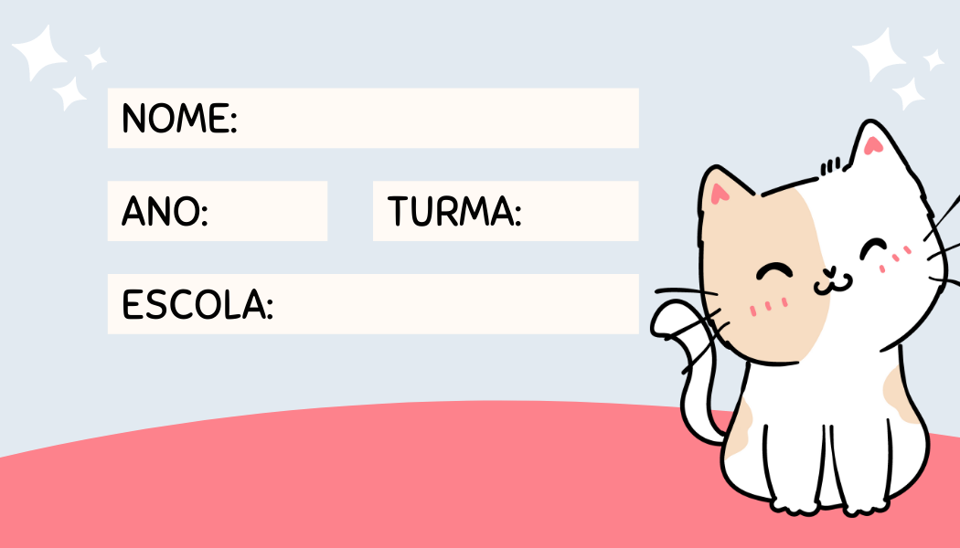 etiqueta escolar para menina personalizada
