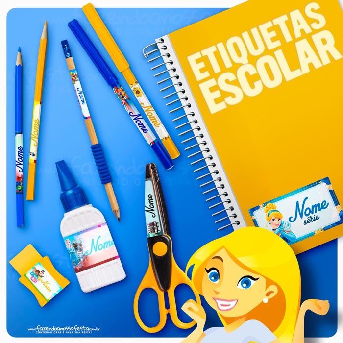como fazer etiquetas escolares grátis