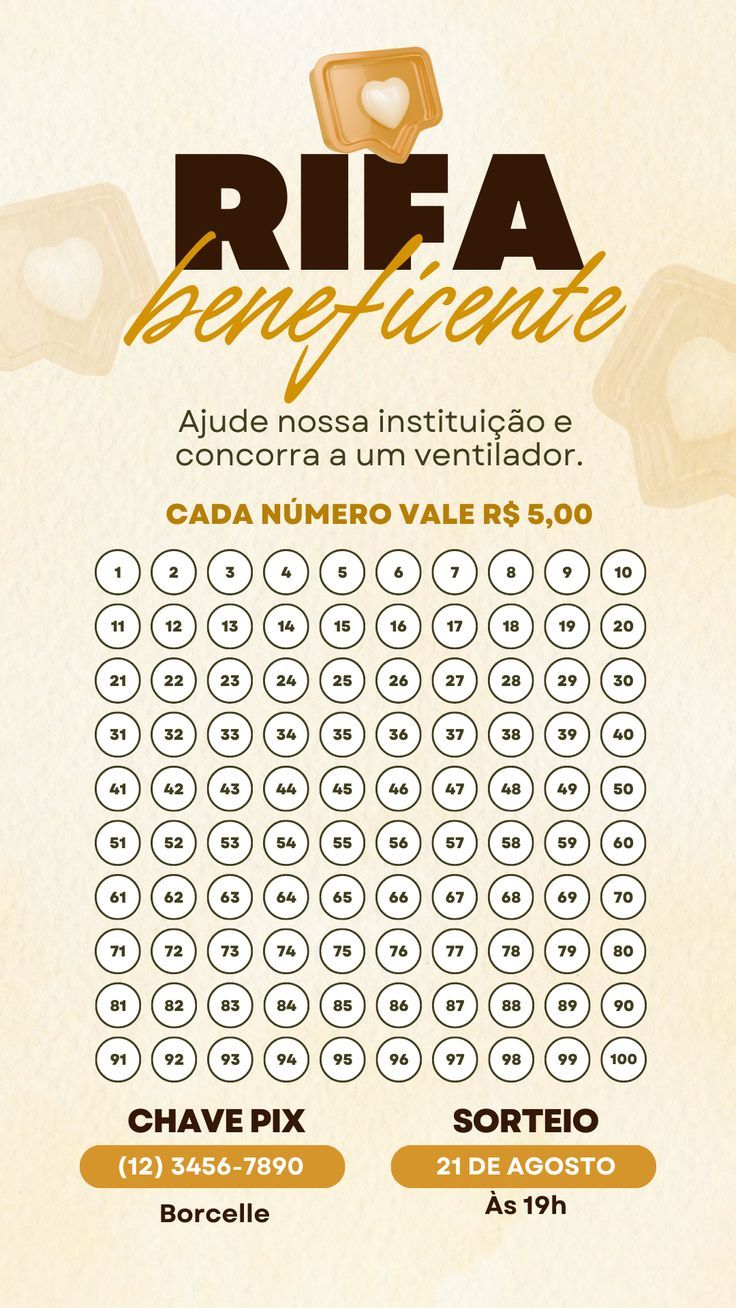 como fazer rifa beneficente