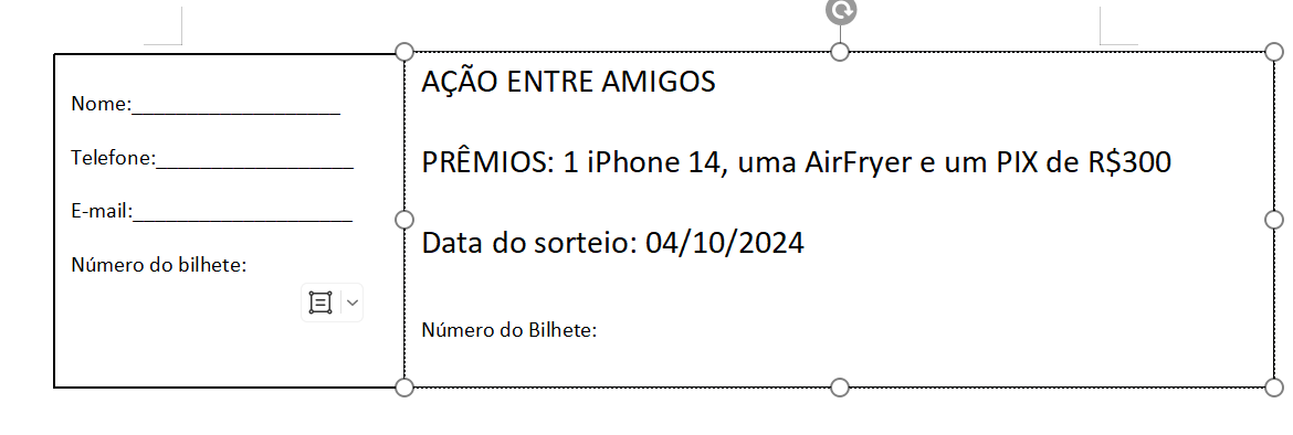 template de rifa grátis