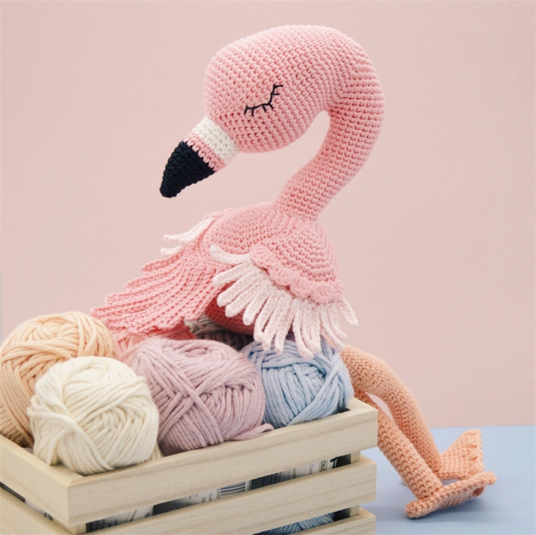 flamingo amigurumi padrão