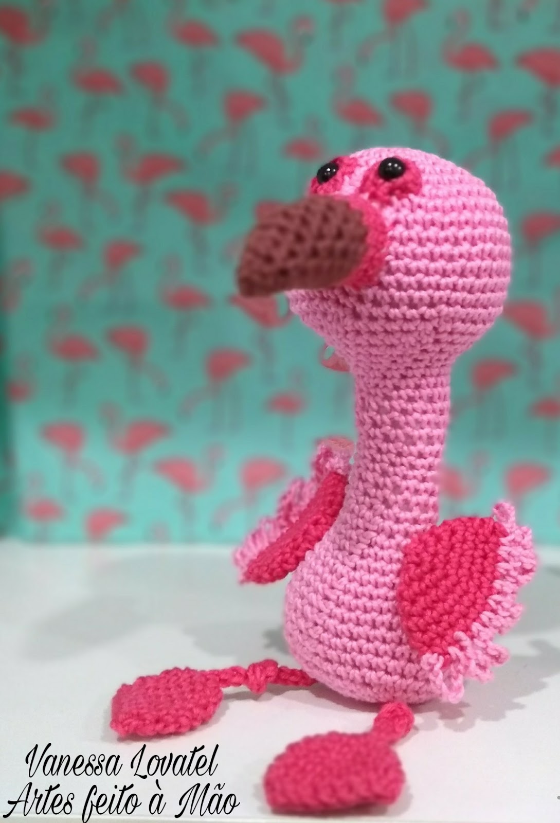 flamingo amigurumi para vender