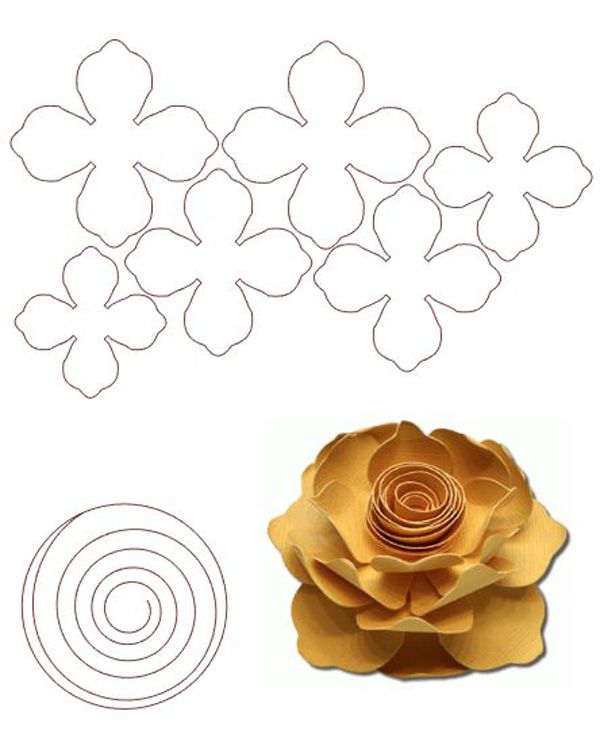 molde de flor para feltro
